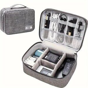 NWT Large Data Cable Storage Bag Gray